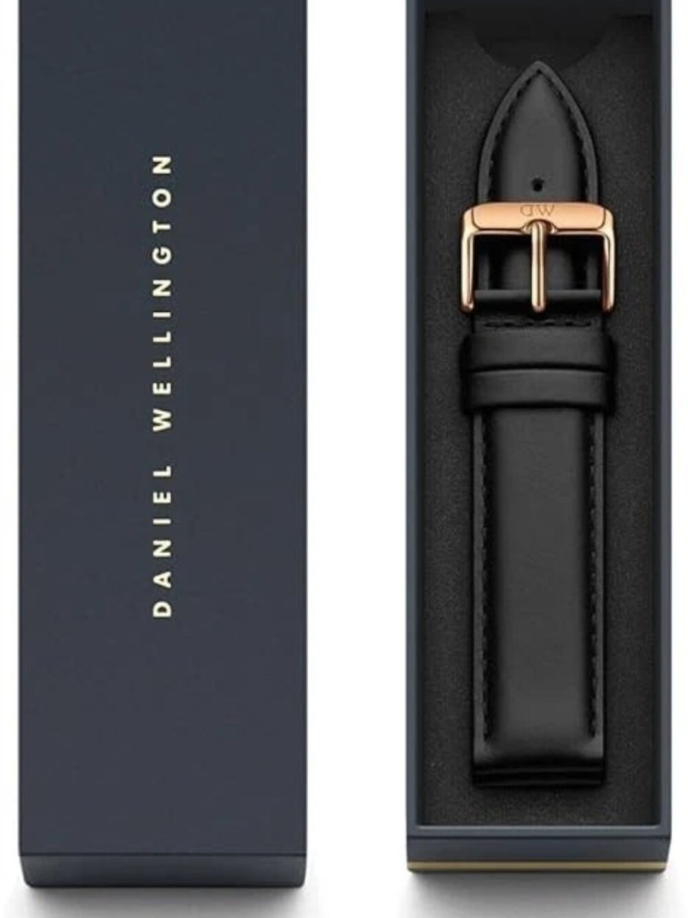 Daniel Wellington Classic Sheffield Italian Leather Watch Band (Black & R.Gold)